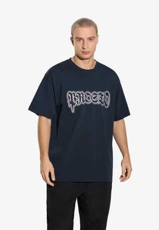 Koszulka męska t-shirt oversize Prosto Graffiti granatowa