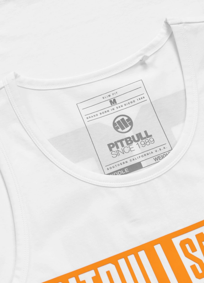 Koszulka męska tank top Pitbull Eighty Nine Dog biała