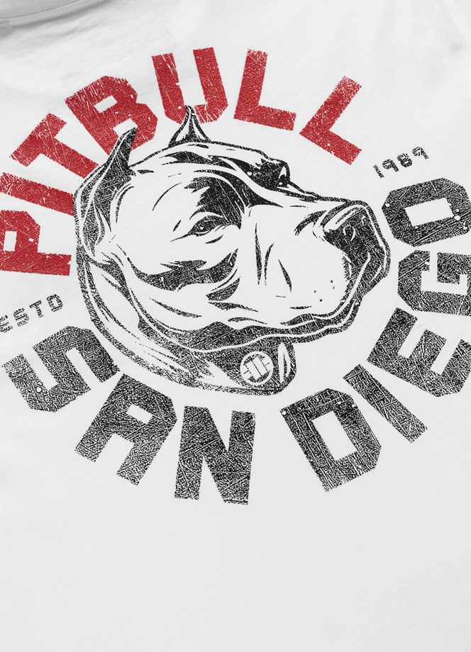 Koszulka męska T-Shirt Pit Bull Pitbull Dog SD biała