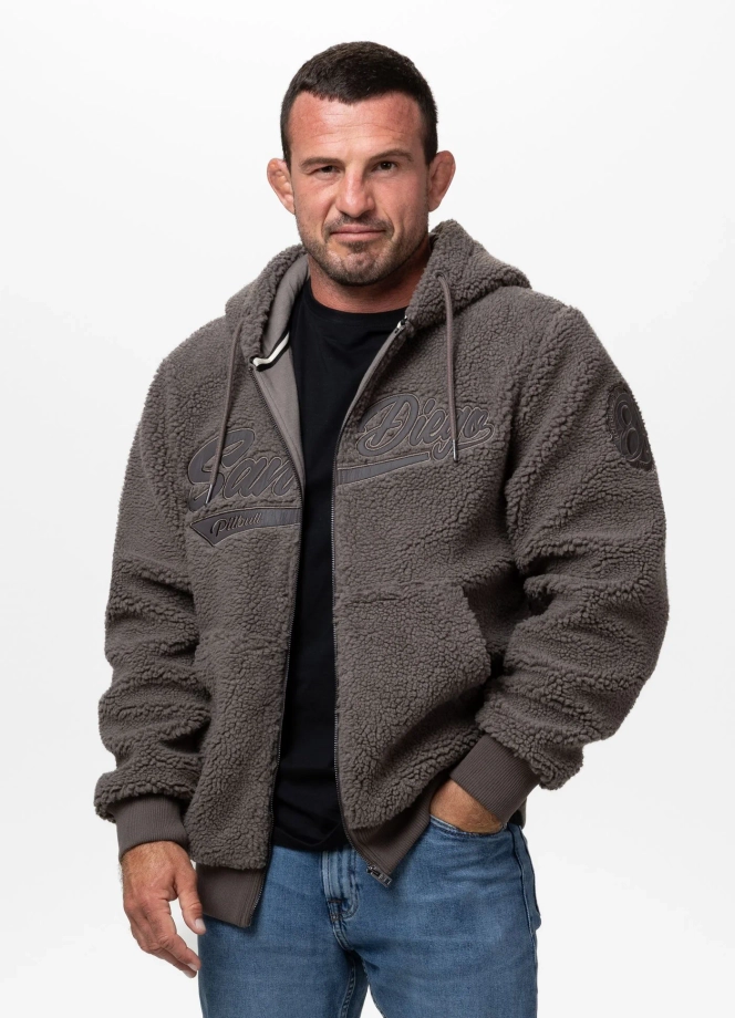 Bluza męska rozpinana z kapturem Pit Bull Galaxy taupe