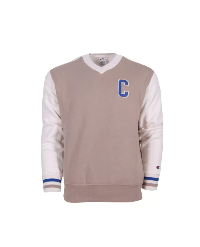 Bluza męska klasyczna Champion Rochester V-neck beżowa