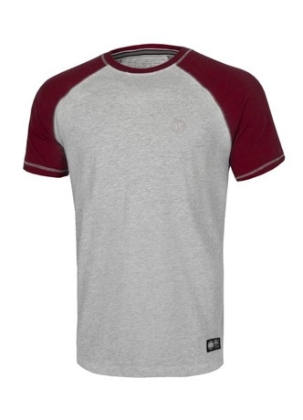Koszulka T-Shirt Pit Bull Small Logo 210 grey/burgundy