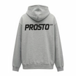 Bluza męska z kapturem half-zip Prosto Big Log Infinity szara