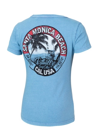 Koszulka damska T-shirt Pit Bull Denim Washed Oceanside jasno niebieska