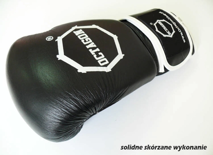 Rękawice bokserskie Octagon model AGAT SKÓRA black