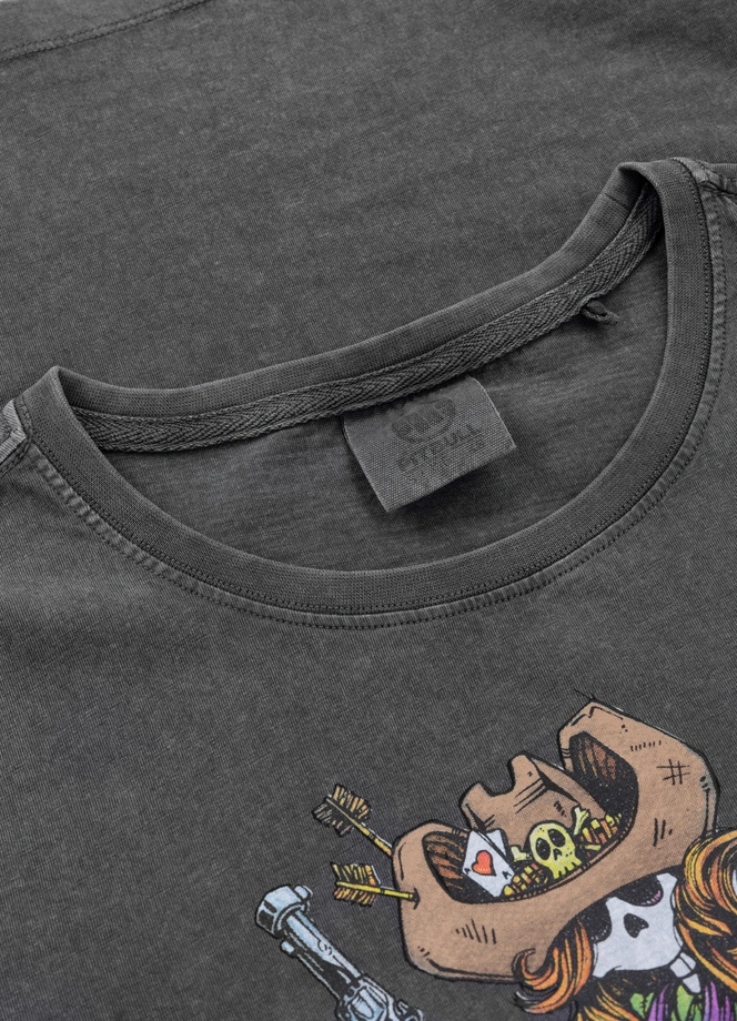 Koszulka damska T-shirt Pit Bull DoubleTrouble sprany szary