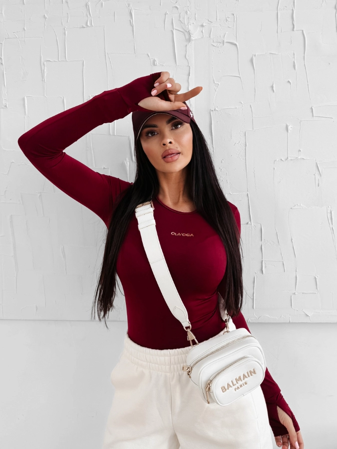 Body damskie Olavoga Noma bordowe