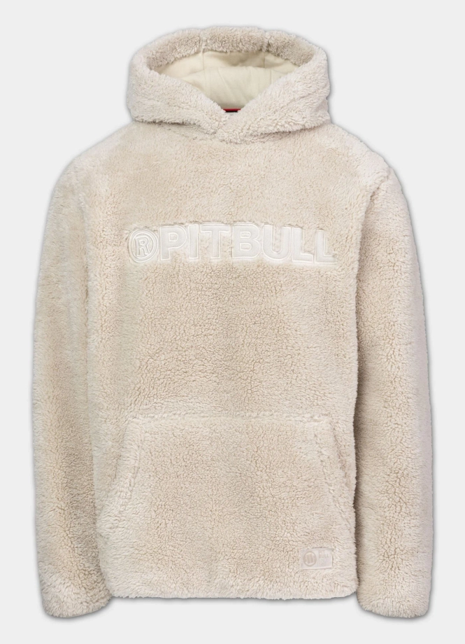 Bluza męska z kapturem Pit Bull Aragon beżowa