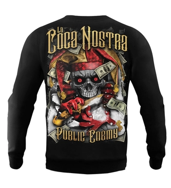 Bluza męska Public Enemy La Coca Nostra crewneck czarna