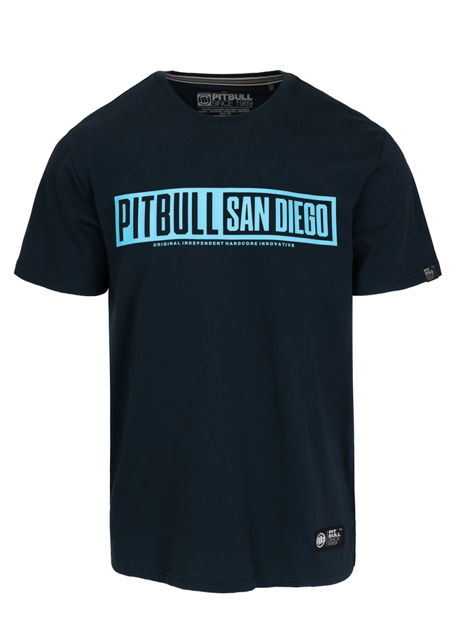 Koszulka męska T-Shirt Pitbull Eighty Nine Dog granatowa
