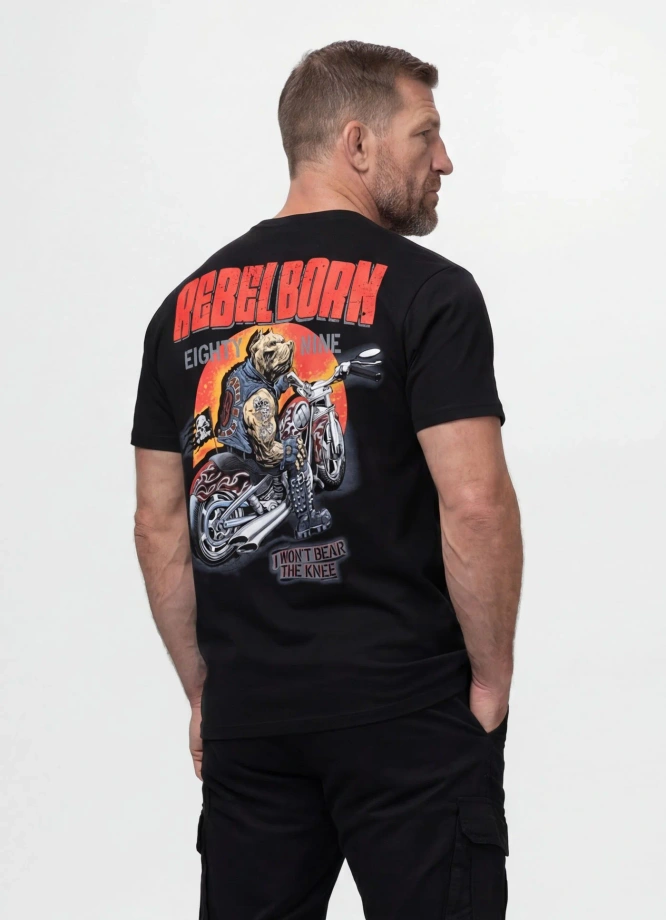 Koszulka męska T-Shirt Pit Bull Rebel Born czarna
