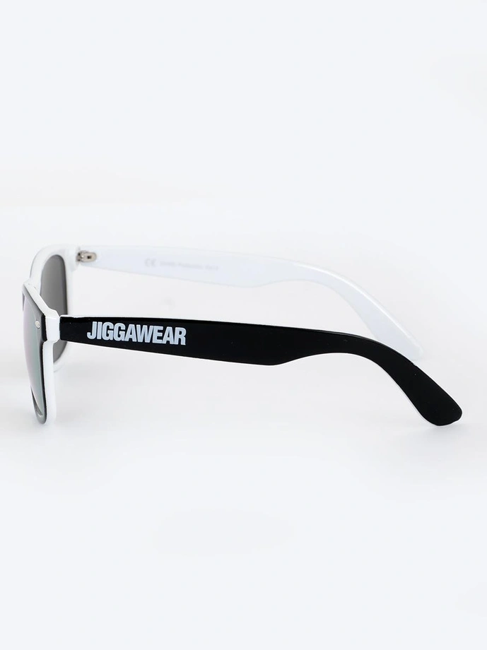 Okulary przeciwsłoneczne Jigga Wear Name Contrast Wayfarer czarno/biało/żółte