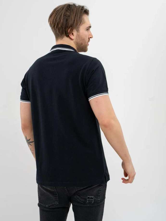 Koszulka męska Polo Jigga Wear Classic Stripe czarna