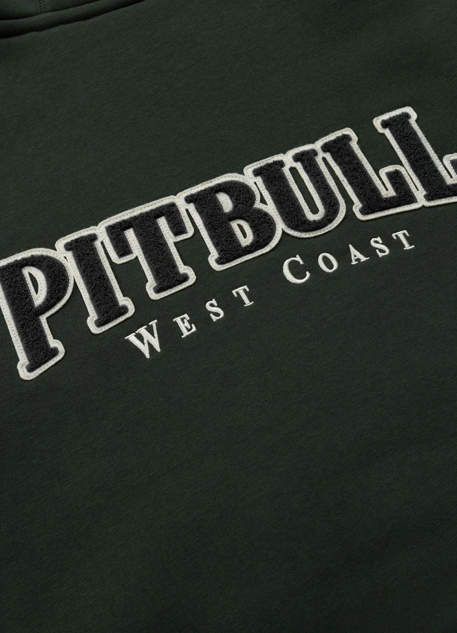 Bluza męska rozpinana z kapturem Pit Bull Ruffin Detroit zielona