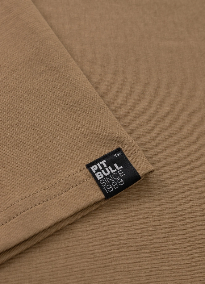 Koszulka męska T-Shirt Pitbull Small Logo brązowa