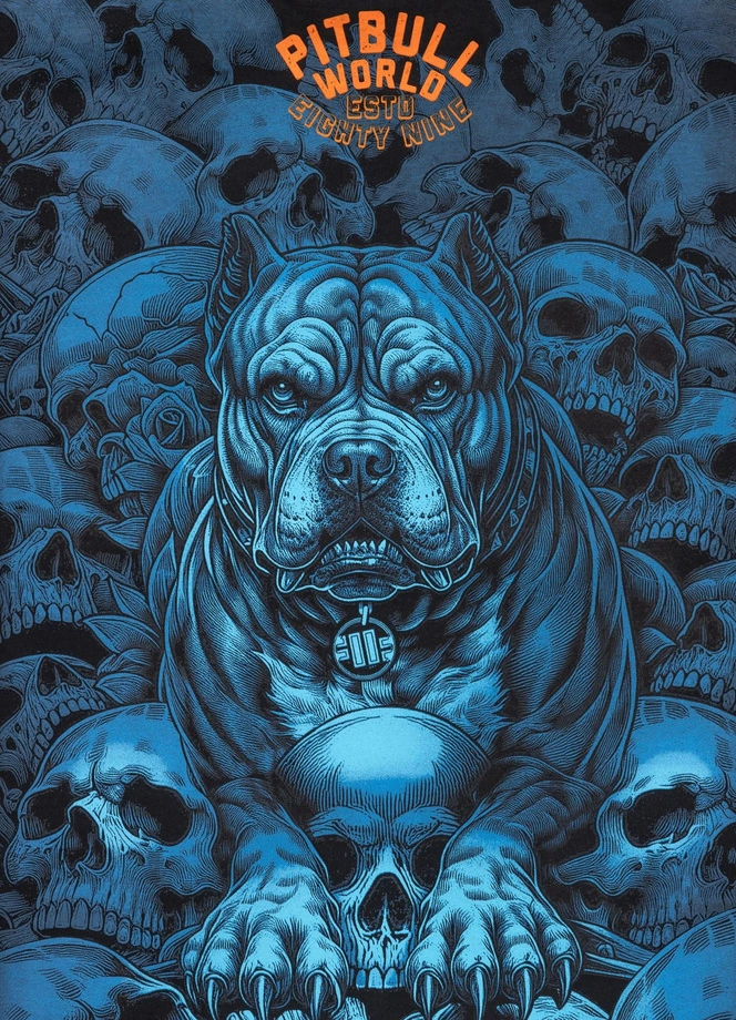 Koszulka męska T-Shirt Pit Bull Guardian Angel czarna
