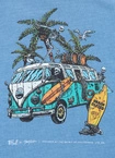 Koszulka damska T-shirt Pit Bull BeachBreak sprany niebieski