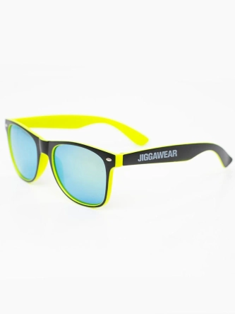 Okulary przeciwsłoneczne Jigga Wear Name Contrast Wayfarer czarno/zielone