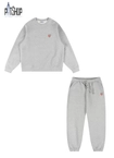 Komplet męski dresowy Prosto Shield crewneck szary