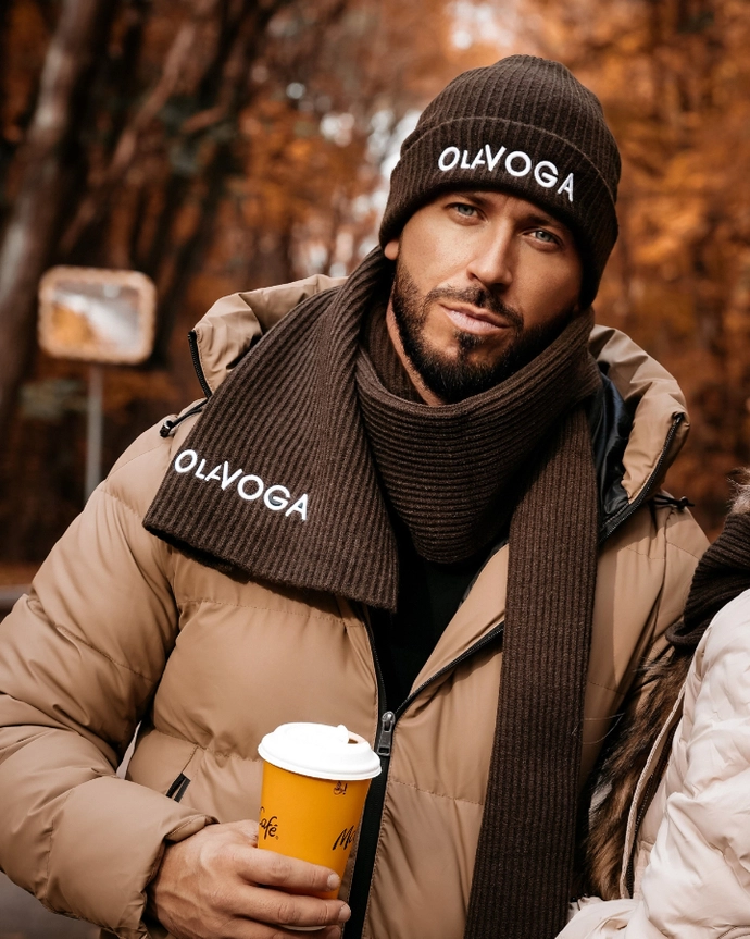 Szalik Olavoga Unisex Vivamito brązowy