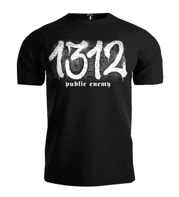 Koszulka męska T-shirt Public Enemy 1.3.1.2 black/white czarna