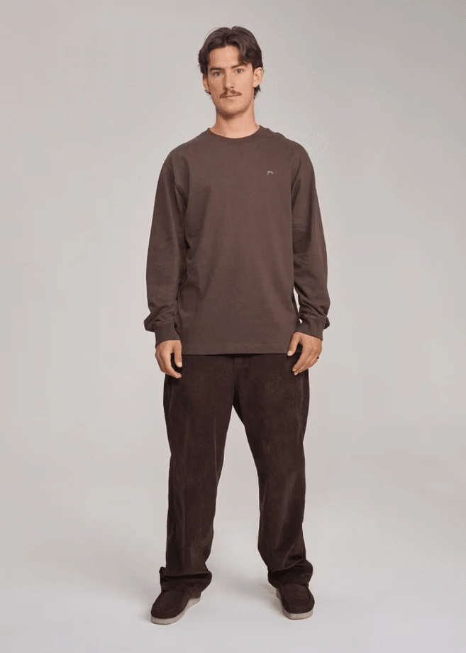 Longsleeve męski Coalition CLTN LG Back brązowy