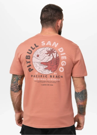 Koszulka męska T-Shirt Pit Bull Pitbull Planet Surf łososiowa