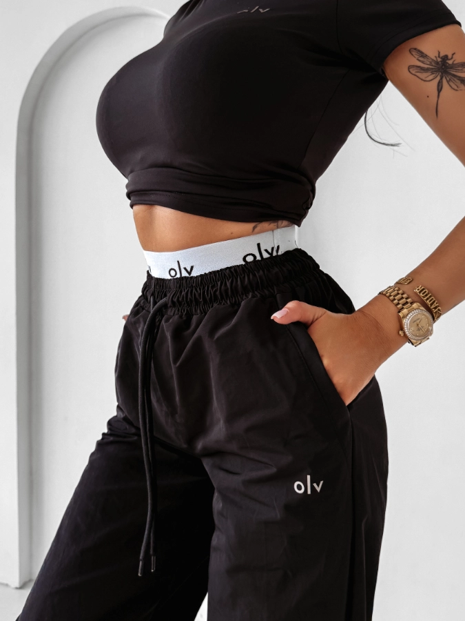 Spodnie damskie Olavoga Rainy Day czarne