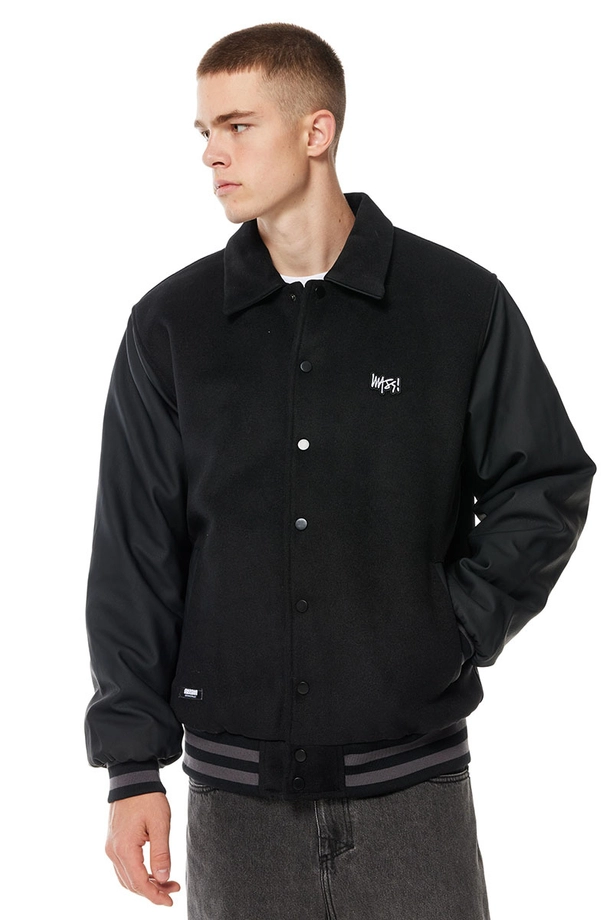 Kurtka przejściowa bejsbolówka Mass Denim Alabama czarna