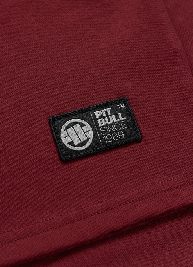 Koszulka męska T-Shirt Pit Bull Pitbull Dog SD bordowa