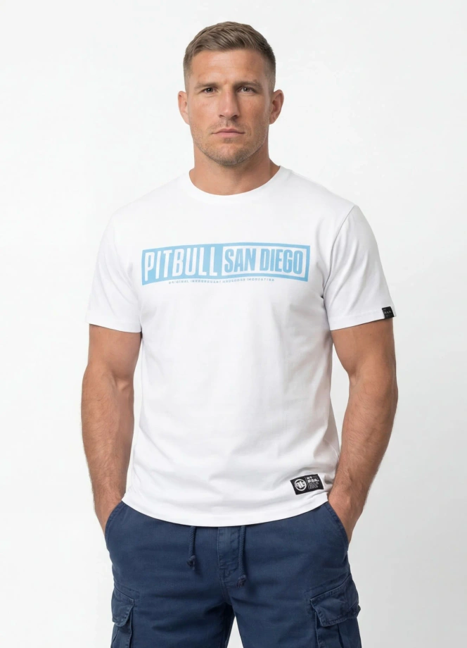 Koszulka męska T-Shirt Pitbull Eighty Nine Dog biała