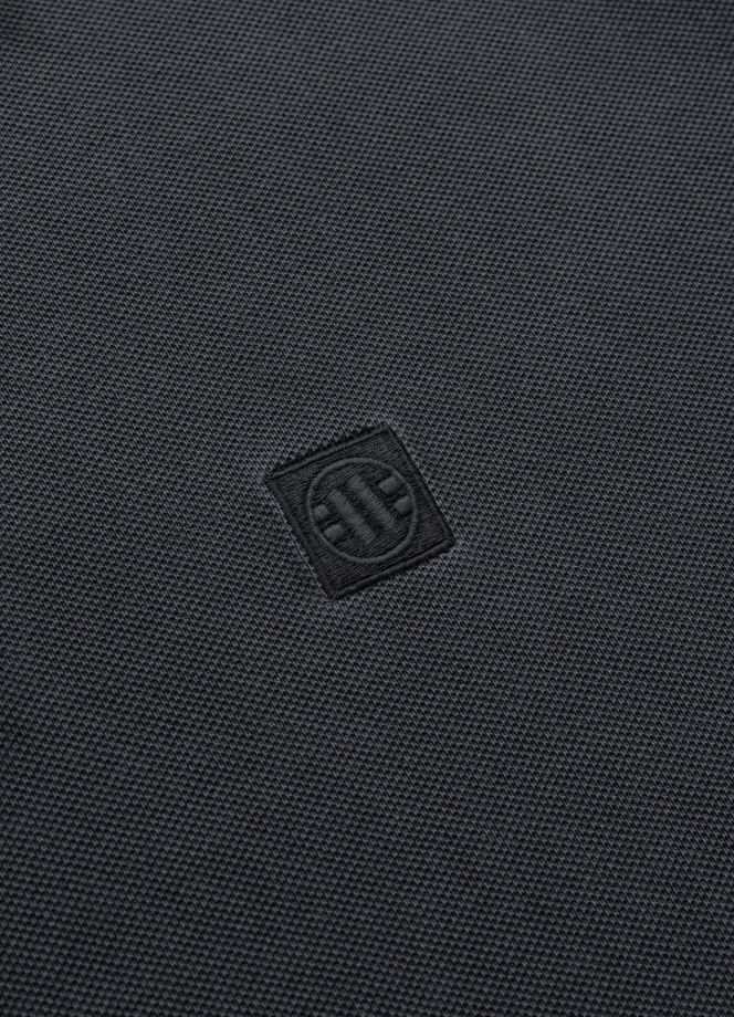 Koszulka męska Polo Pitbull Pique Small Logo Washed grafitowa