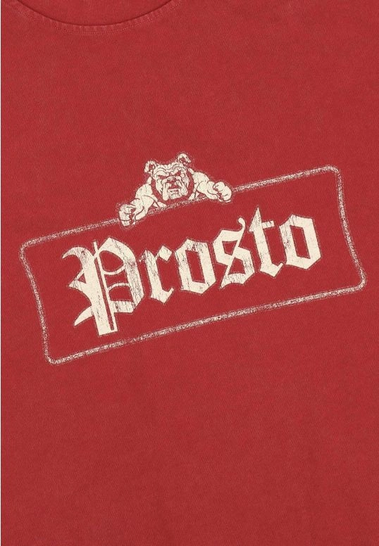 Koszulka męska t-shirt oversize Prosto Bull czerwona