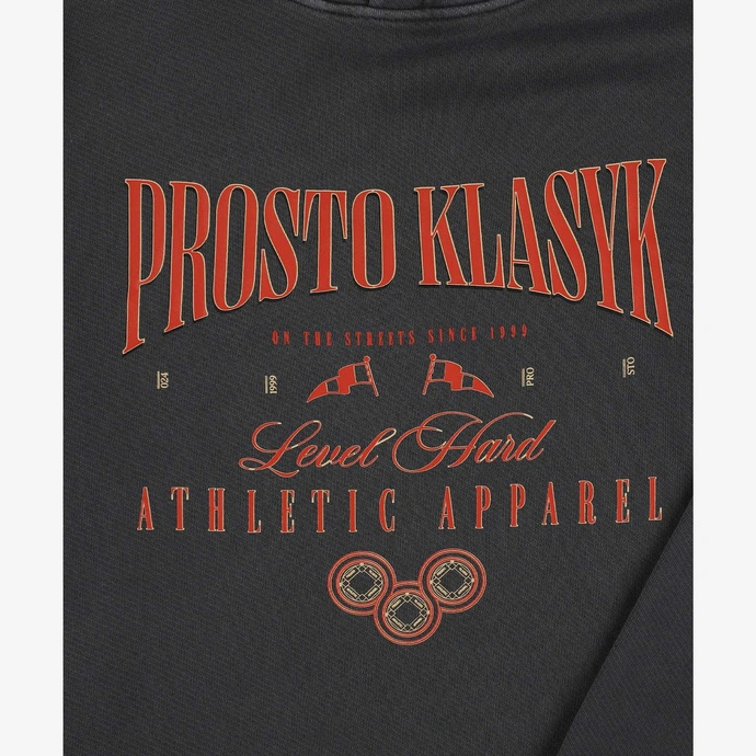 Bluza męska z kapturem Prosto Klasyk Sly hoodie sprany czarny