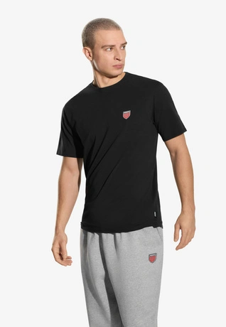 Koszulka męska t-shirt Prosto Shield Slim czarna