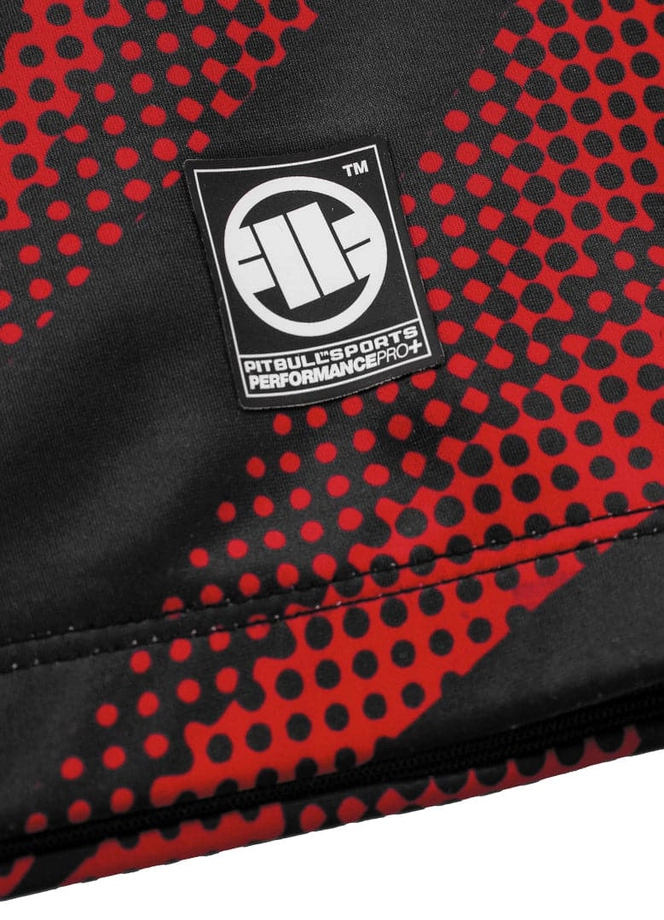 Koszulka rashguard Pit Bull Shortsleeve Dot Camo 2 czerwona