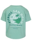 Koszulka damska T-shirt oversize Pit Bull Planet Surf miętowa