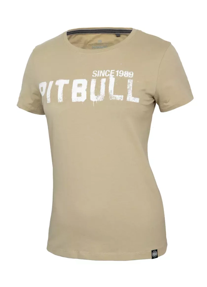 Koszulka t-shirt damski Pitbull Pit Bull Grafitti beżowa