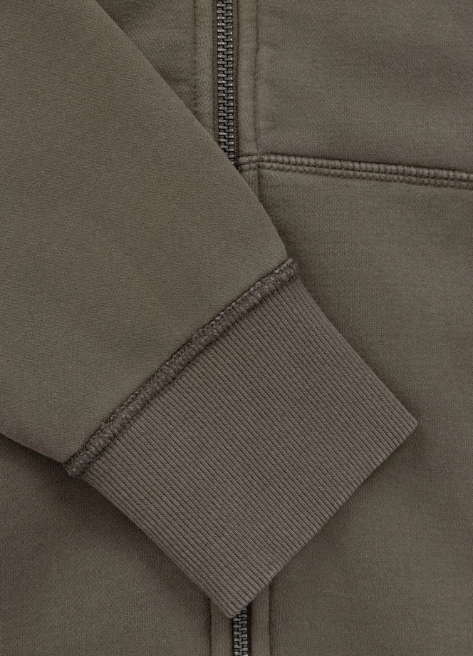 Bluza męska rozpinana z kapturem Pitbull Santa Muerte zielona