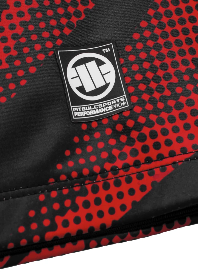 Koszulka męska T-shirt Pit Bull Mesh Performance Pro Plus Dot Camo II 24 czerwona
