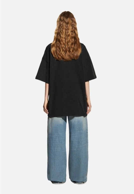 Koszulka męska t-shirt oversize Prosto Blizz grafitowa czarna