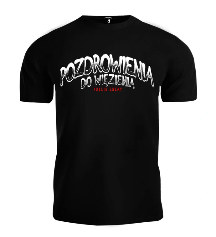 Koszulka męska T-shirt Public Enemy PDW Świat zza krat nie taki kolorowy czarna