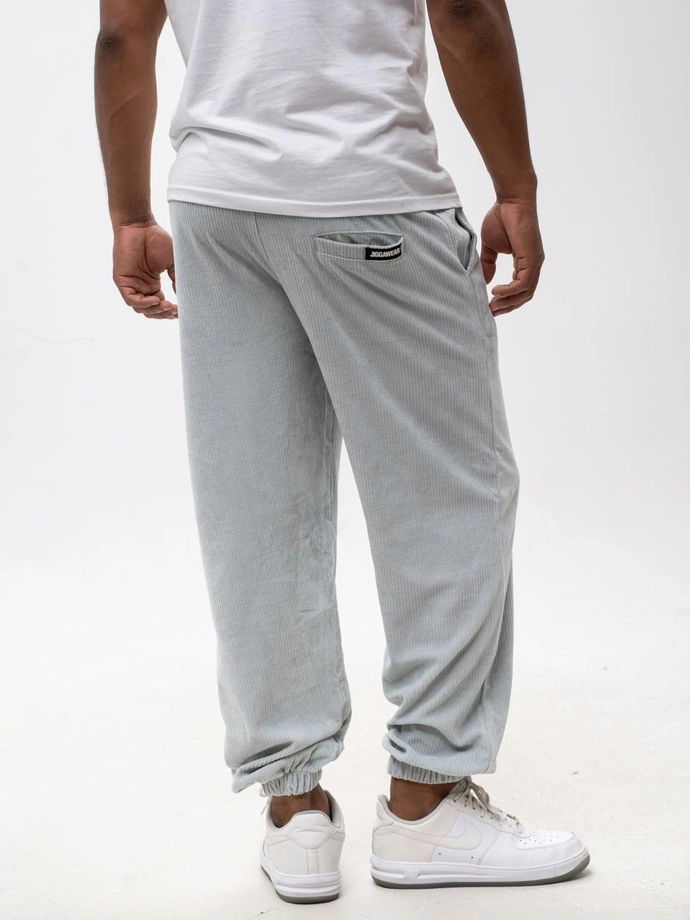 Spodnie męskie sztruksowe Jogger Jigga Wear Cord szare