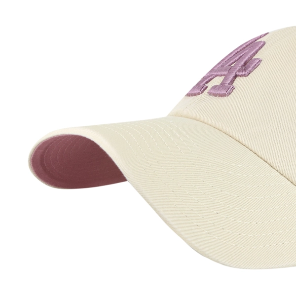 Czapka z daszkiem 47 Brand Los Angeles Dodgers Ballpark Clean Up kremowa