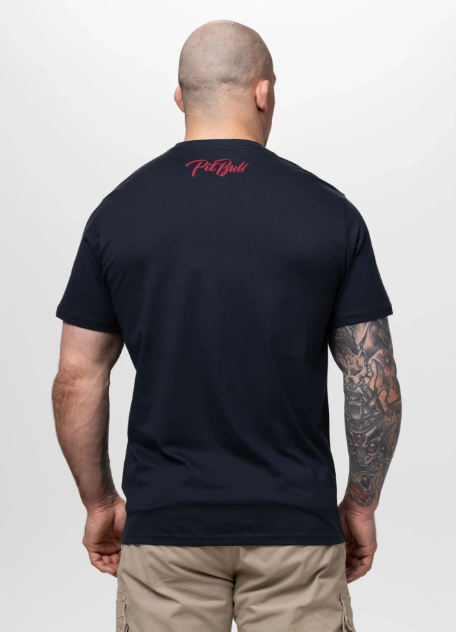 Koszulka męska T-Shirt Pit Bull Pitbull El Jeffe granatowa