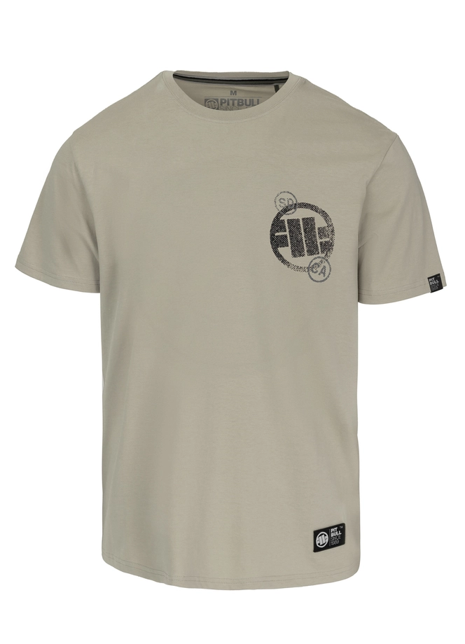 Koszulka męska T-Shirt Pit Bull Pitbull SD Stamp szara oliwkowa