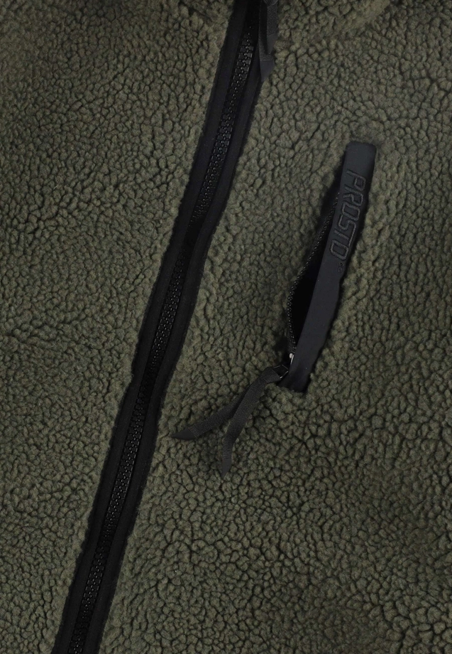 Kurtka męska dwustronna Prosto Sherpa Reverse zielona/czarna