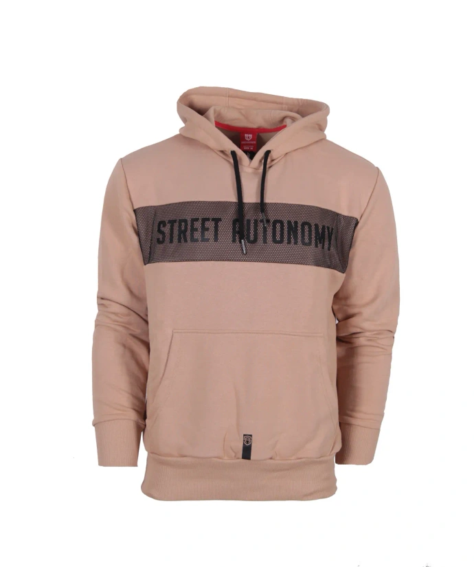Bluza męska z kapturem Street Autonomy Com beżowa