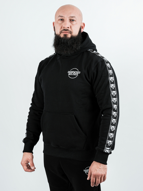 Bluza z kapturem Środowisko Miejskie Classic Lampas czarna