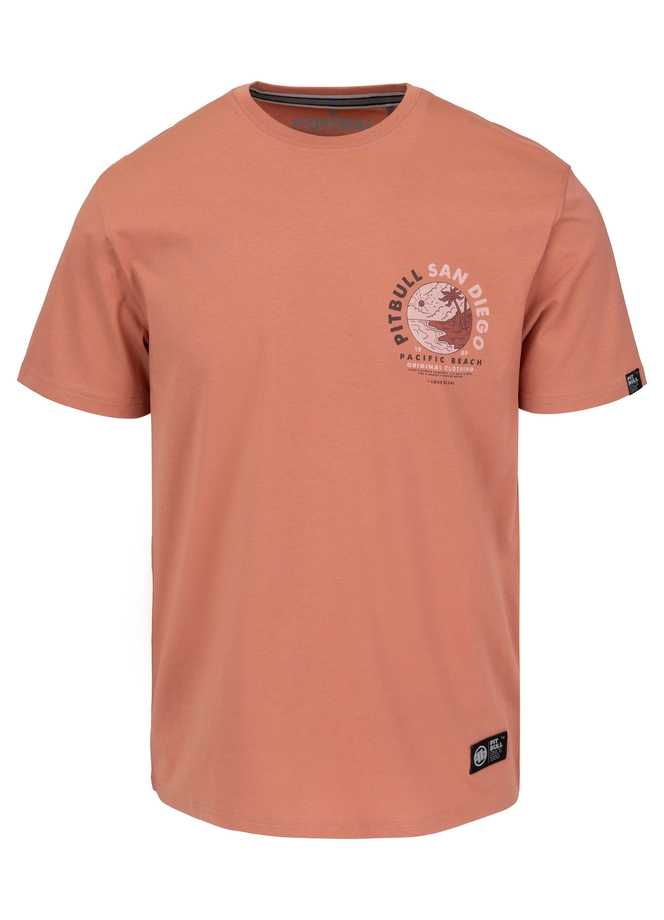 Koszulka męska T-Shirt Pit Bull Pitbull Planet Surf łososiowa